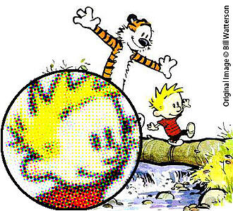 Calvin and Hobbs process color halftone